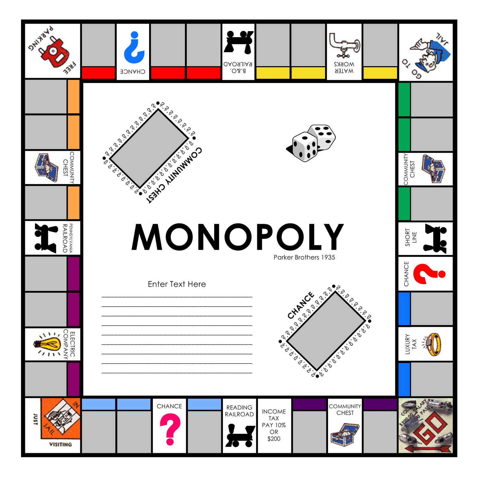 Free Monopoly Game Board Template « The Best 10+ Battleship games